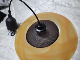 Lampadario sospensione vetro e metallo