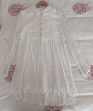Blusa larga blanca