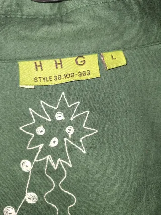 Vestido verde bordado