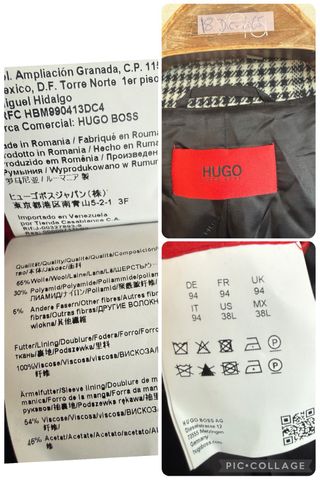 Abrigo lana Jacquard HUGO BOSS talla M