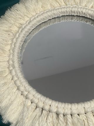 Espejo Macramé Yute Beige