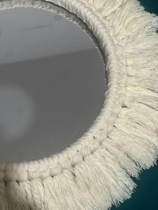 Espejo Macramé Yute Beige