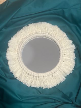 Espejo Macramé Yute Beige