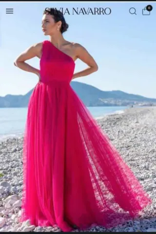 Vestido de fiesta SILVIA NAVARRO rosa