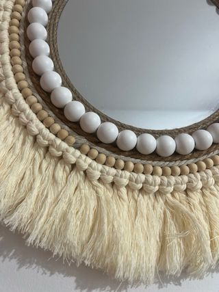 Espejo Decorativo Yute y Madera