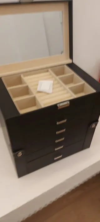 Portagioie grande XXL nero e beige