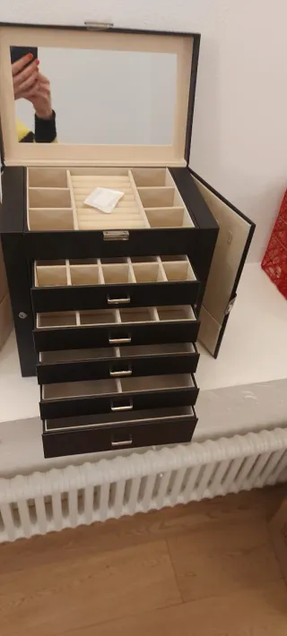 Portagioie grande XXL nero e beige