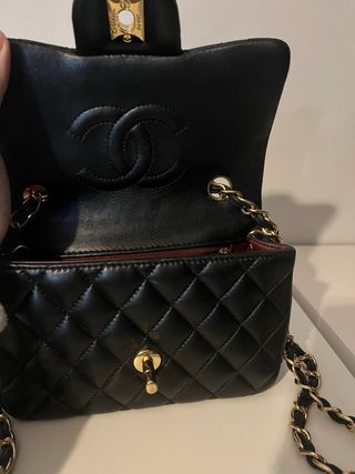 Bolso Negro Piel Chanel Inspiración