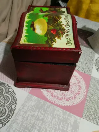 Cofanetto Legno Natale con Asciugamani