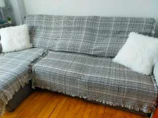 Mantas multiusos beige y gris