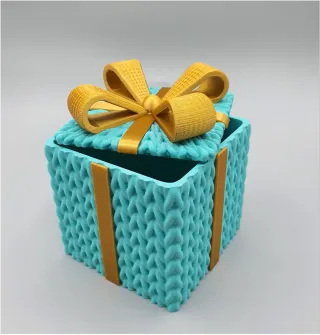 Caja de regalo navideña blanca y roja