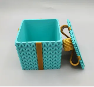 Caja de regalo navideña blanca y roja