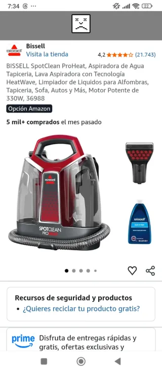 Limpiador Bissell SpotClean ProHeat