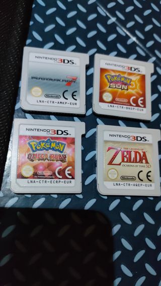 Nintendo 2DS Negra y Azul +juegos+funda