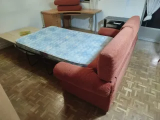Sofá cama 120cm tela naranja