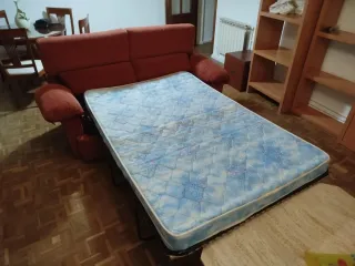 Sofá cama 120cm tela naranja