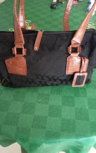 Borsa a mano Young Coveri nera e marrone