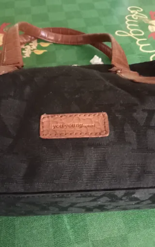 Borsa a mano Young Coveri nera e marrone