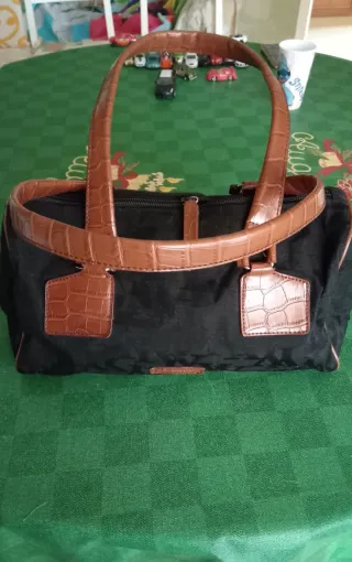 Borsa a mano Young Coveri nera e marrone