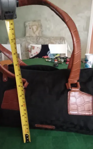 Borsa a mano Young Coveri nera e marrone