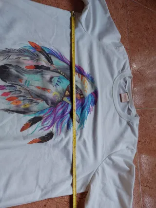 Sudadera blanca con estampado caballo