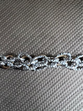 Bracciale intrecciato oro e argento
