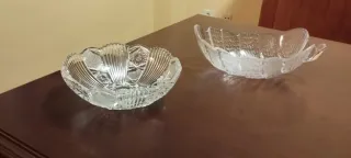 Juego 2 cuencos decorativos de cristal