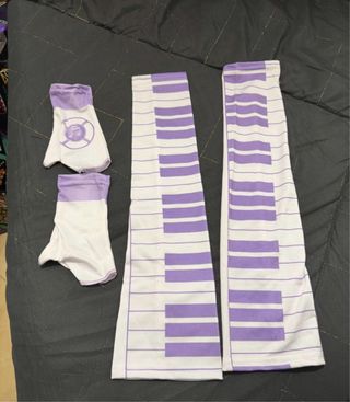 Vestito carnevale viola e argento taglia 6anni