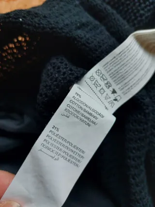 Camiseta punto algodón negra - Blanco suite