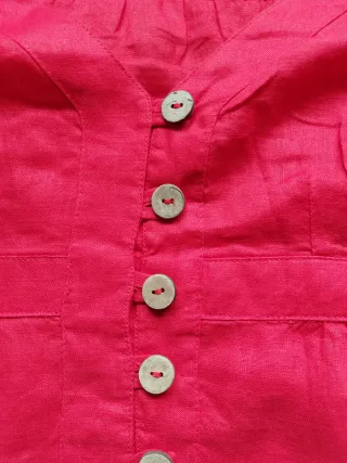 Blusa roja Lino 100% promod