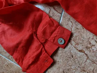 Blusa roja Lino 100% promod