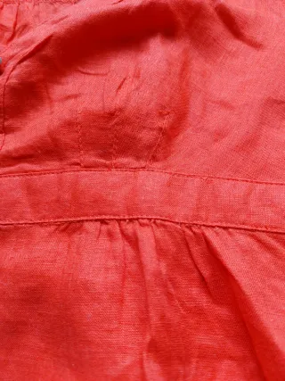 Blusa roja Lino 100% promod