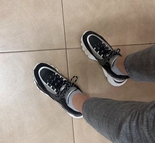 Scarpe donna nere e argento