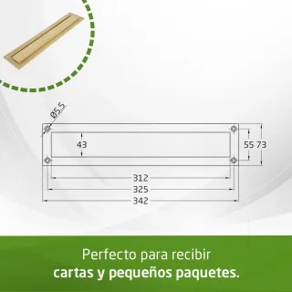 Boca de buzón latón dorado Nuevo