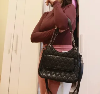 Borsa donna Roberto Cavalli nera trapuntata