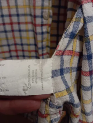 Camisa cuadros lino Álvaro Moreno Talla 41