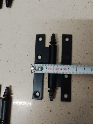 12 Bisagras Negras para Puertas