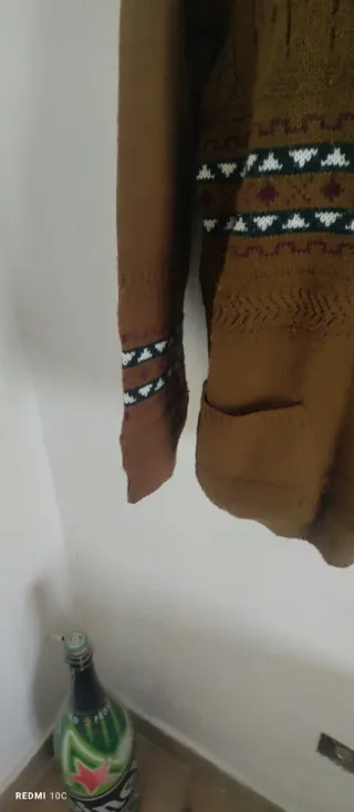 Cardigan Uomo Marrone Multicolore