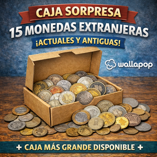 Caja Sorpresa 15 Monedas Extranjeras