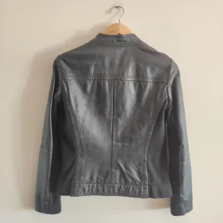 Cazadora de Piel Genuina Mango Genuine Leather