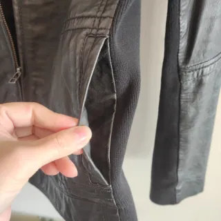 Cazadora de Piel Genuina Mango Genuine Leather