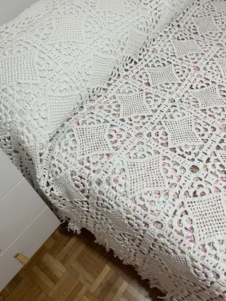 Manta ganchillo hecha a mano