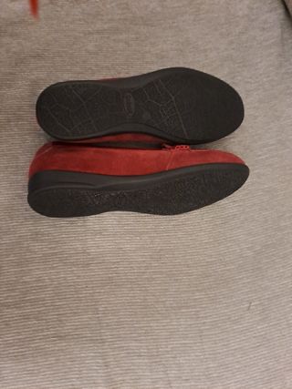 Mocasines rojos mujer