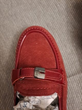 Mocasines rojos mujer