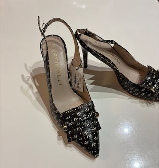 Zapatos de tacón negros y blancos T38 Martinelli