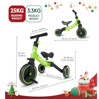 Triciclo 5 en 1 Verde