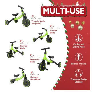 Triciclo 5 en 1 Verde