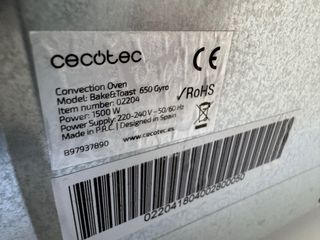 Mini horno Cecotec Bake&Toast 650 Giro