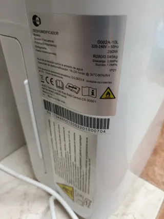 Deshumidificador Equation Blanco