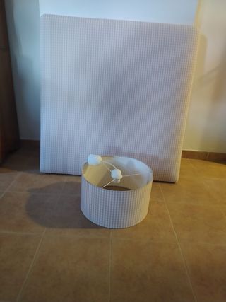 Cabecero para cama de 90  y Lámpara conjunto